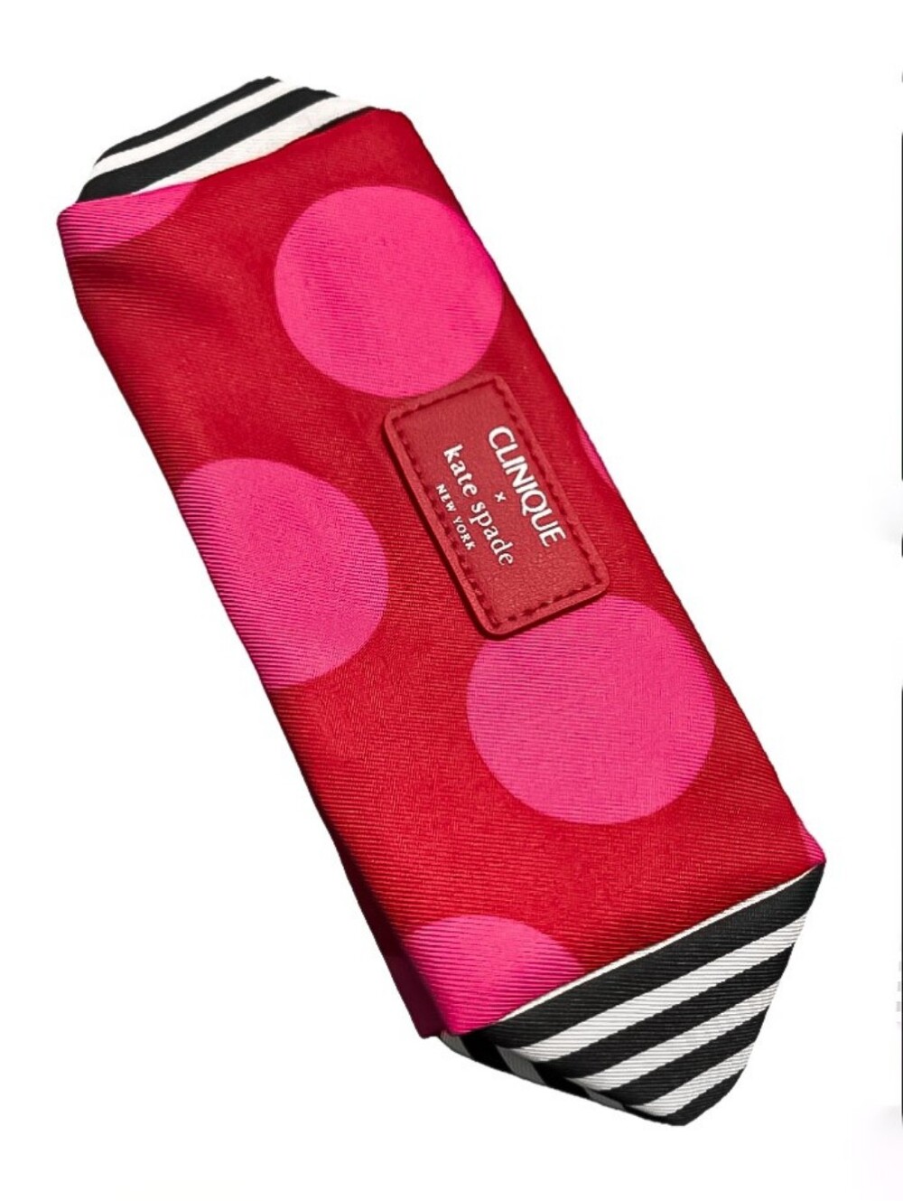 New Kate Spade × Clinque Pink Polka Dot Cosmetic Case / Travel Bag - Picture 2 of 4